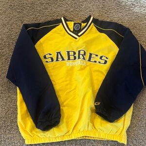 Worn Once Buffalo Sabres Yellow and Blue Sabres Buffalo Pullover Windbreaker